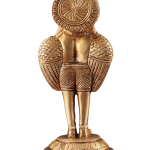 Brass Standing Garuda Idol 6" | Anjali Mudra | 600g Divine Energy & Spiritual Protection | 4.5" Width, 3" Depth | Intricate Detailing | Antique Polish